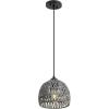 JONATHAN Y 20″ Brown Modern Bohemian Woven Rope LED Pendant Light Fixture, Adjustable Dome Ceiling Lamp for Kitchen Island, Rope Shade, Coastal Farmhouse Decor (JYL6504F)(Gray)