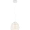 JONATHAN Y 20″ Brown Modern Bohemian Woven Rope LED Pendant Light Fixture, Adjustable Dome Ceiling Lamp for Kitchen Island, Rope Shade, Coastal Farmhouse Decor (JYL6504F)(White)