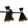 JONATHAN Y 30.5″ Black/Gold 3-Light Mid-Century LED Track Light Fixture, Adjustable Black Metal Shades, Retro Spotlight for Kitchen, Living Room, LED Bulbs Included (JYL9905A)(Black/Brass Gold)