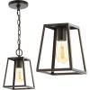 JONATHAN Y 6.25″ Chrome Adjustable Metal LED Pendant Light, Hanging Lantern with Metal Shade, Traditional Open Frame Ceiling Fixture for Kitchen Island, LED Bulb JYL3525A(Oil-Rubbed Bronze)