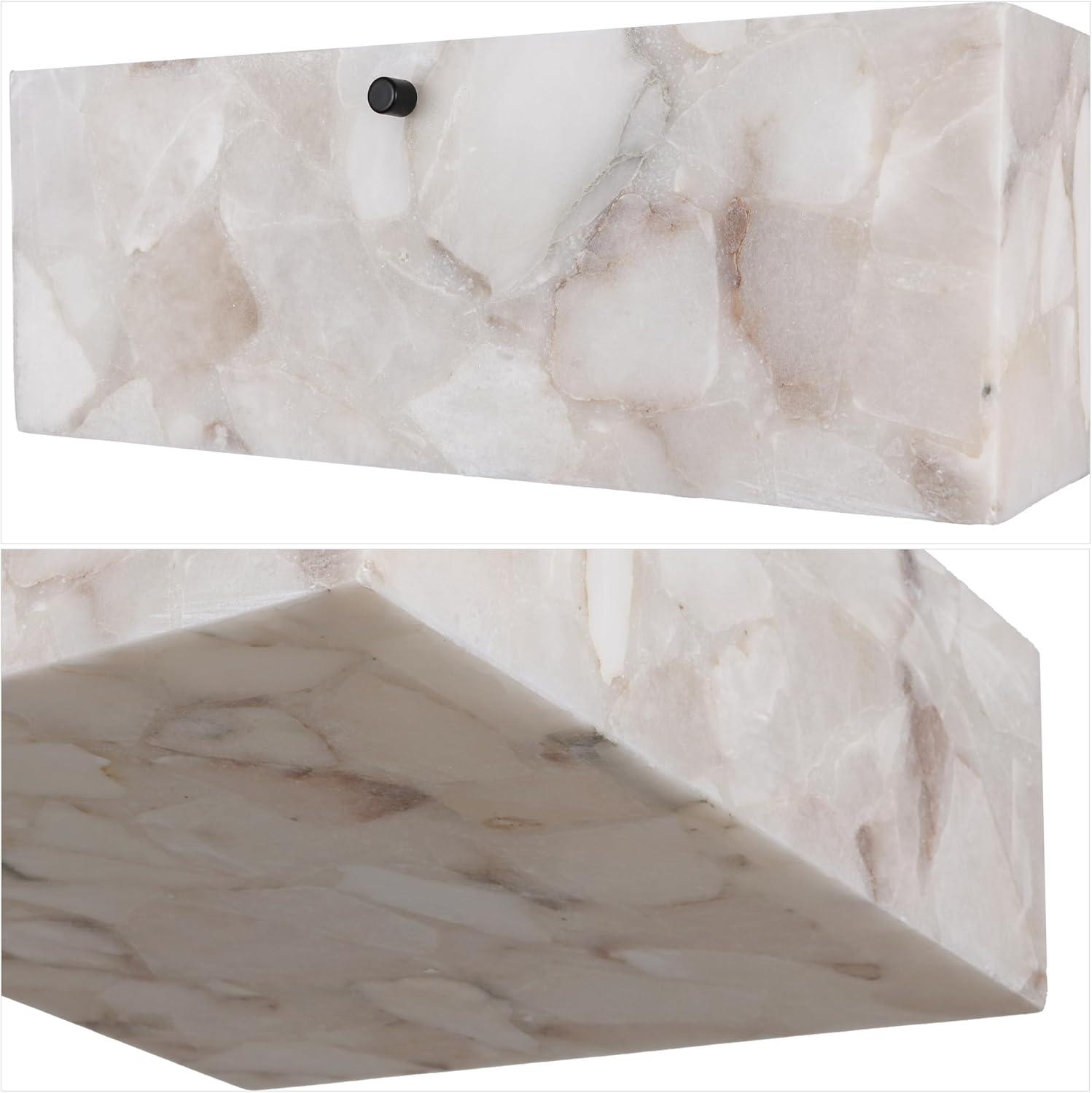 image:imageJONATHAN Y 13 White MarblingBlack Square LED Flush Mount Ceiling Light Modern Decor White Marble Alabaster Shade 2Light Fixture for Bedroom Hallway Bathroom Glam Lighting JYL1201BBlack with White Marble Finish Alabaster Shade