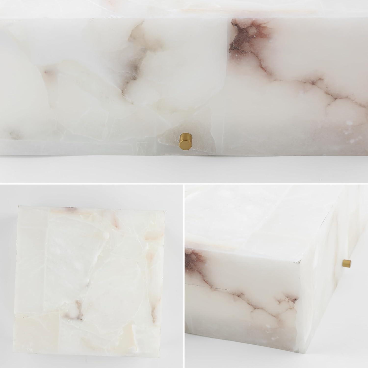 image:imageJONATHAN Y 13 White MarblingBlack Square LED Flush Mount Ceiling Light Modern Decor White Marble Alabaster Shade 2Light Fixture for Bedroom Hallway Bathroom Glam Lighting JYL1201BWhite MarblingBrass Gold