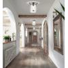 JONATHAN Y 10.25″ Oil Rubbed Bronze LED Flush Mount Light, Nautical Ceiling Light for Hallway Entryway, Clear Glass Dome Shade, Traditional Metal Hardwired Fixture (JYL7440B)(Chrome)