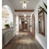 JONATHAN Y 10.25″ Oil Rubbed Bronze LED Flush Mount Light, Nautical Ceiling Light for Hallway Entryway, Clear Glass Dome Shade, Traditional Metal Hardwired Fixture (JYL7440B)(Brass Gold)