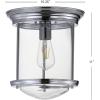 JONATHAN Y 10.25″ Oil Rubbed Bronze LED Flush Mount Light, Nautical Ceiling Light for Hallway Entryway, Clear Glass Dome Shade, Traditional Metal Hardwired Fixture (JYL7440B)(Chrome)