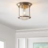 JONATHAN Y 10.25″ Oil Rubbed Bronze LED Flush Mount Light, Nautical Ceiling Light for Hallway Entryway, Clear Glass Dome Shade, Traditional Metal Hardwired Fixture (JYL7440B)(Brass Gold)