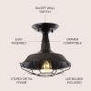 JONATHAN Y 10.5″ Brushed Nickel Gabe LED Semi-Flush Mount Ceiling Light for Farmhouse Kitchen, Rustic Industrial Metal Empire Light Fixture, LED Bulb Included (JYL9517B)(Oil-Rubbed Bronze)