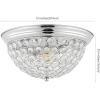 JONATHAN Y 12″ Chrome 1-Light Iron and Crystal Flush Mount Ceiling Light Set of 2, Glam Traditional Shimmering Dome Lamp for Hallway Bedroom Bathroom, LED Bulbs Included JYL9901A-SET2