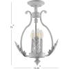 JONATHAN Y 12.2″ Antique White 3-Light Iron Semi-Flush Mount, Candle-Style Ceiling Fixture for Hallway Entryway Bedroom, French Country Cottage Decor, LED Bulbs Included JYL9522A