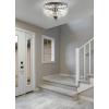 JONATHAN Y 12.25″ Black 2-Light Metal and Acrylic Flush Mount, Modern Glam Low-Ceiling Light Fixture for Hallway Bedroom Bathroom, UL Listed, LED Bulbs Included JYL9069A
