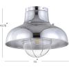 JONATHAN Y 13″ Oil Rubbed Bronze Metal LED Semi-Flush Mount Ceiling Light for Bedroom Kitchen, Industrial Farmhouse Rustic Fixture, Clear Glass Shade, LED Bulb Included JYL9523A(Chrome)