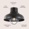 JONATHAN Y 13″ Oil Rubbed Bronze Metal LED Semi-Flush Mount Ceiling Light for Bedroom Kitchen, Industrial Farmhouse Rustic Fixture, Clear Glass Shade, LED Bulb Included JYL9523A(Oil-Rubbed Bronze)