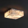 JONATHAN Y 13″ White Marbling/Black Square LED Flush Mount Ceiling Light, Modern Decor, White Marble Alabaster Shade, 2-Light Fixture for Bedroom, Hallway, Bathroom, Glam Lighting (JYL1201B)(Black with White Marble Finish Alabaster Shade)