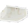 JONATHAN Y 13″ White Marbling/Black Square LED Flush Mount Ceiling Light, Modern Decor, White Marble Alabaster Shade, 2-Light Fixture for Bedroom, Hallway, Bathroom, Glam Lighting (JYL1201B)(White Marbling/Brass Gold)