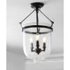 JONATHAN Y 14.5″ Oil Rubbed Bronze 3-Light Iron and Glass Semi-Flush Mount, Transitional French Country Farmhouse Ceiling Light for Entryway Bedroom, LED Bulbs Included JYL9039A