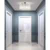 JONATHAN Y 15″ Chrome 3-Light Crystal and Iron Flush Mount, Glam Modern Drum Ceiling Light Fixture for Hallway Bedroom Bathroom, UL Listed, LED Bulbs Included JYL6144A