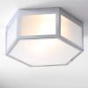 JONATHAN Y 15.75″ Chrome Hexagon LED Flush Mount Ceiling Light, Modern Metal Lantern for Bedroom, Hallway and Kitchen with Frosted Glass Shade, LED Bulbs Included, ETL Listed (JYL7452A)(15.75 in)