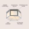 JONATHAN Y 15.75″ Chrome Hexagon LED Flush Mount Ceiling Light, Modern Metal Lantern for Bedroom, Hallway and Kitchen with Frosted Glass Shade, LED Bulbs Included, ETL Listed (JYL7452A)(15.75 in)