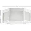 JONATHAN Y 15.75″ Chrome Hexagon LED Flush Mount Ceiling Light, Modern Metal Lantern for Bedroom, Hallway and Kitchen with Frosted Glass Shade, LED Bulbs Included, ETL Listed (JYL7452A)(13 in)
