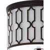 JONATHAN Y 16.75″ Oil Rubbed Bronze 3-Light LED Flush Mount Ceiling Light, Modern Geometric Metal Fixture for Bedroom Hallway, White Linen Shade, LED Bulbs Included (JYL3508A)(Oil-Rubbed Bronze)