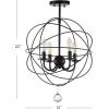 JONATHAN Y 23″ Oil Rubbed Bronze 4-Light Iron Semi-Flush Mount Orb Chandelier, Modern Traditional Ceiling Light with Crystal Accents, ETL Listed, LED Bulbs Included JYL9502A