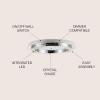 JONATHAN Y 24″ Chrome/Clear Modern LED Flush Mount Ceiling Light, Glam Round Fixture for Hallway Closet Bathroom, Low Profile Integrated LED, Clear Crystal Drum Shade (JYL7217A)(24 in)