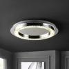JONATHAN Y 24″ Chrome/Clear Modern LED Flush Mount Ceiling Light, Glam Round Fixture for Hallway Closet Bathroom, Low Profile Integrated LED, Clear Crystal Drum Shade (JYL7217A)(24 in)