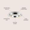 JONATHAN Y 24″ Chrome/Clear Modern LED Flush Mount Ceiling Light, Glam Round Fixture for Hallway Closet Bathroom, Low Profile Integrated LED, Clear Crystal Drum Shade (JYL7217A)(18 in)