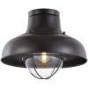 JONATHAN Y 13″ Oil Rubbed Bronze Metal LED Semi-Flush Mount Ceiling Light for Bedroom Kitchen, Industrial Farmhouse Rustic Fixture, Clear Glass Shade, LED Bulb Included JYL9523A(Oil-Rubbed Bronze)