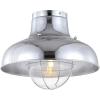JONATHAN Y 13″ Oil Rubbed Bronze Metal LED Semi-Flush Mount Ceiling Light for Bedroom Kitchen, Industrial Farmhouse Rustic Fixture, Clear Glass Shade, LED Bulb Included JYL9523A(Chrome)
