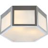 JONATHAN Y 15.75″ Chrome Hexagon LED Flush Mount Ceiling Light, Modern Metal Lantern for Bedroom, Hallway and Kitchen with Frosted Glass Shade, LED Bulbs Included, ETL Listed (JYL7452A)(15.75 in)