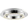 JONATHAN Y 24″ Chrome/Clear Modern LED Flush Mount Ceiling Light, Glam Round Fixture for Hallway Closet Bathroom, Low Profile Integrated LED, Clear Crystal Drum Shade (JYL7217A)(18 in)