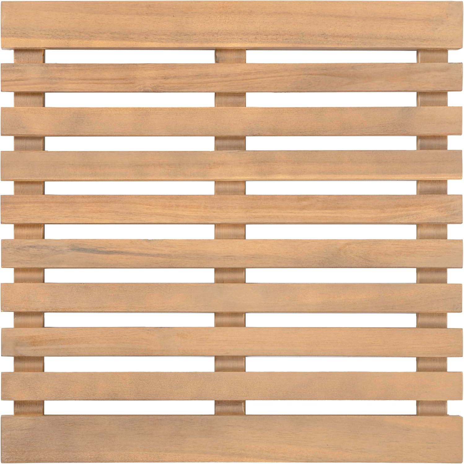 image:imageJONATHAN Y Acacia Wood Slat IndoorOutdoor Bath Mat Natural 20X32 Paige Modern Classic for Shower Mat for Bathroom Bathtub Door Spa Sauna or Garden MAT1001ALight Teak