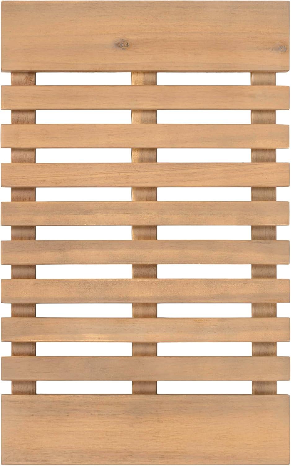 image:imageJONATHAN Y Acacia Wood Slat IndoorOutdoor Bath Mat Natural 20X32 Paige Modern Classic for Shower Mat for Bathroom Bathtub Door Spa Sauna or Garden MAT1001ALight Teak