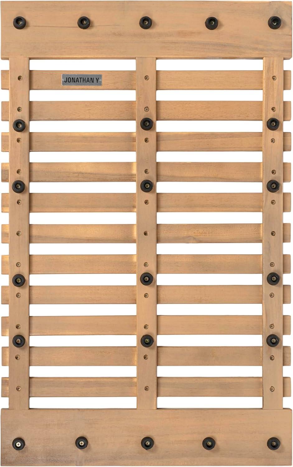 image:imageJONATHAN Y Acacia Wood Slat IndoorOutdoor Bath Mat Natural 20X32 Paige Modern Classic for Shower Mat for Bathroom Bathtub Door Spa Sauna or Garden MAT1001ALight Teak