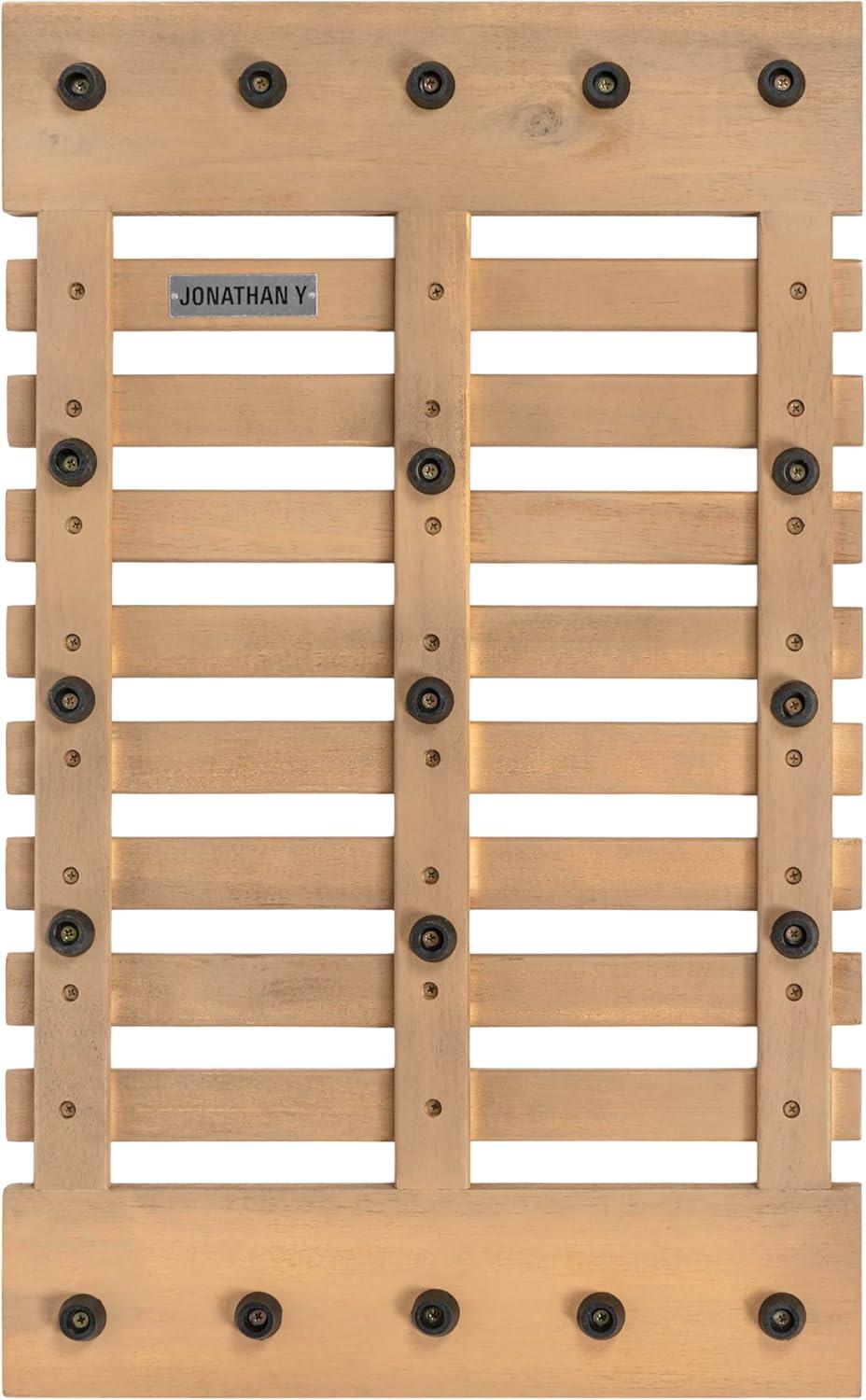 image:imageJONATHAN Y Acacia Wood Slat IndoorOutdoor Bath Mat Natural 20X32 Paige Modern Classic for Shower Mat for Bathroom Bathtub Door Spa Sauna or Garden MAT1001ALight Teak