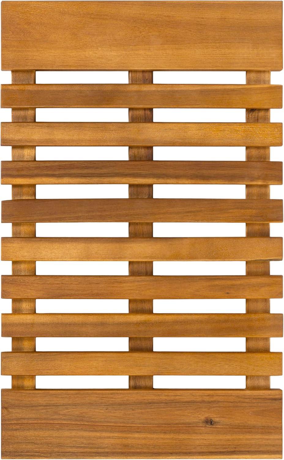 image:imageJONATHAN Y Acacia Wood Slat IndoorOutdoor Bath Mat Natural 20X32 Paige Modern Classic for Shower Mat for Bathroom Bathtub Door Spa Sauna or Garden MAT1001ANatural