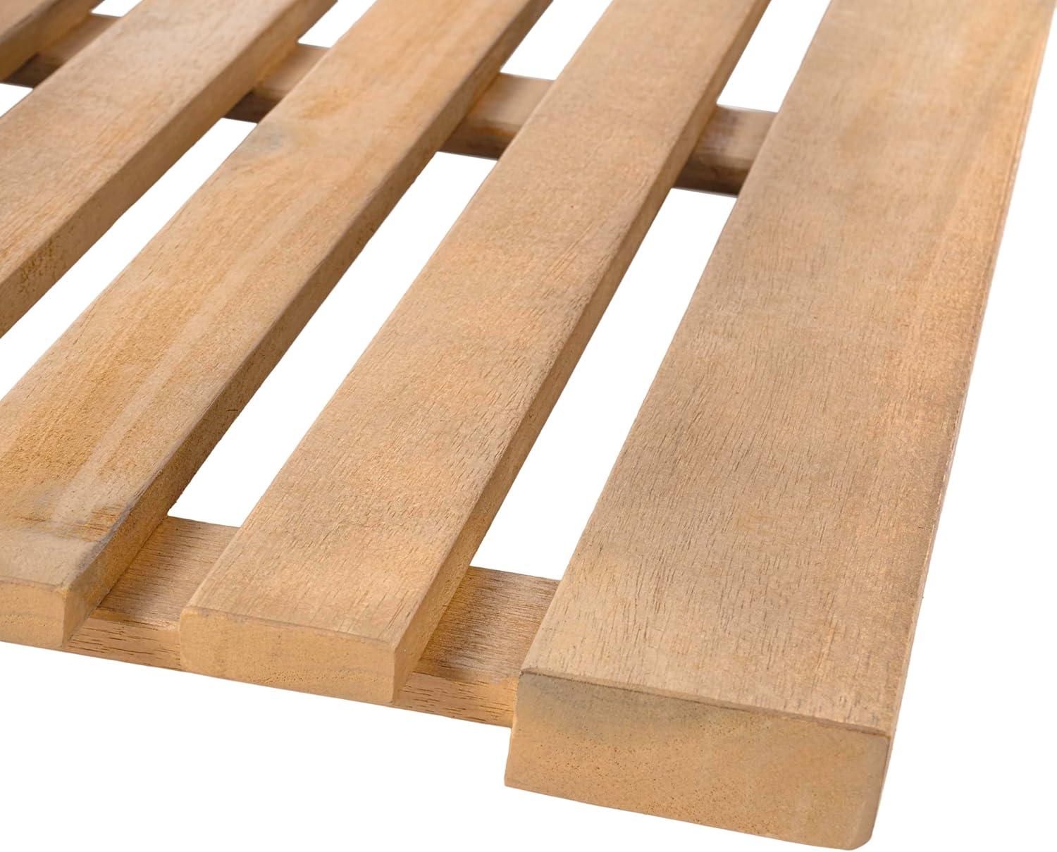 image:imageJONATHAN Y Acacia Wood Slat IndoorOutdoor Bath Mat Natural 20X32 Paige Modern Classic for Shower Mat for Bathroom Bathtub Door Spa Sauna or Garden MAT1001ALight Teak
