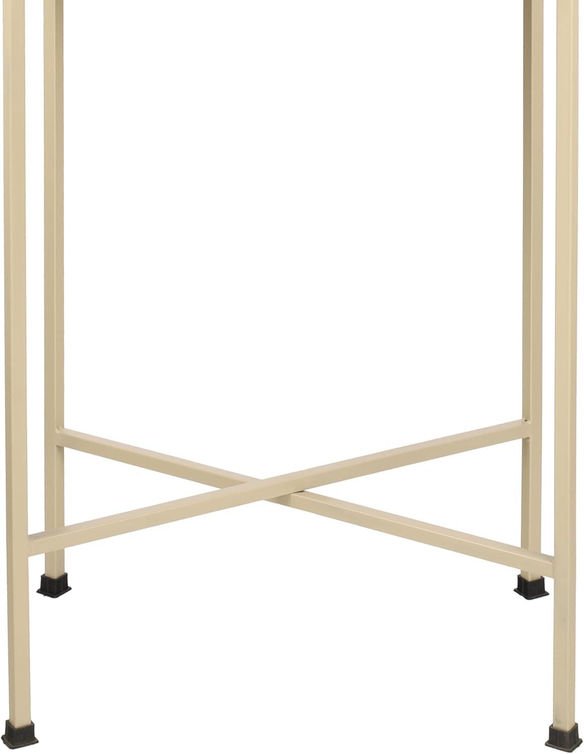 image:imageJONATHAN Y END4006D Sterling 2625 Industrial Classic Metal Foldable Rectangular End Table and Side Table with Removable Tray Top for Living Room Bedroom Office Bathroom Almond