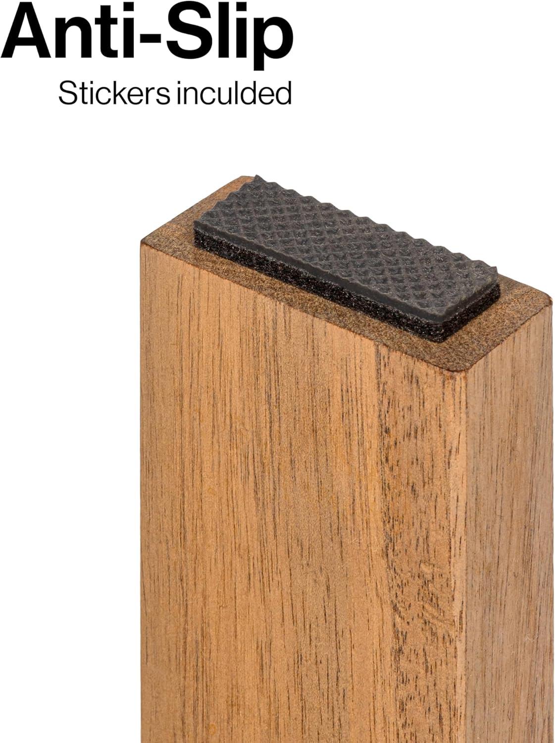 image:imageJONATHAN Y STL1004T Saru 118 Traditional Classic Solid Acacia Wood Shower Shaving Foot Stool Light TeakLight Teak