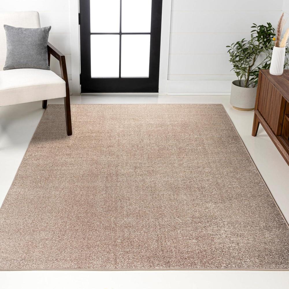 image:imageJONATHAN Y Haze Solid LowPile Beige Indoor Area Rug 5x8 CoastalBohemianMinimalistClassic EasyCleaning for Living RoomBedroomKitchenPet FriendlyNonShedding SEU100G5