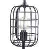 JONATHAN Y 20″ Black/Silver Industrial Metal Table Lamp, Wire Cage Drum Shade for Bedroom Living Room Nightstand, Rustic Farmhouse Style, UL Listed, LED Bulb Included JYL4029A