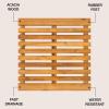 JONATHAN Y Acacia Wood Slat Indoor/Outdoor Bath Mat Natural 20″X32″, Paige Modern Classic for Shower Mat for Bathroom Bathtub, Door, Spa, Sauna or Garden MAT1001A(Natural)