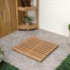 JONATHAN Y Acacia Wood Slat Indoor/Outdoor Bath Mat Natural 20″X32″, Paige Modern Classic for Shower Mat for Bathroom Bathtub, Door, Spa, Sauna or Garden MAT1001A(Light Teak)