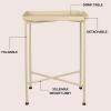 JONATHAN Y END4006D Sterling 26.25″ Industrial Classic Metal Foldable Rectangular End Table and Side Table with Removable Tray Top for Living Room, Bedroom, Office, Bathroom, Almond
