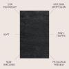 JONATHAN Y Haze Solid Low-Pile Black Indoor Area Rug 4×6, Coastal,Bohemian,Minimalist,Classic, Easy-Cleaning for Living Room,Bedroom,Kitchen,Pet Friendly,Non-Shedding (SEU100I-4)