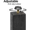 JONATHAN Y STL1003G Armin 18.1″ Modern Classic Grid Slat Solid Acacia Wood Indoor/Outdoor Shower Stool, Gray(Black)