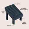 JONATHAN Y STL1004T Saru 11.8″ Traditional Classic Solid Acacia Wood Shower Shaving Foot Stool, Light Teak(Black)