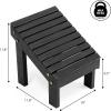 JONATHAN Y STL1004T Saru 11.8″ Traditional Classic Solid Acacia Wood Shower Shaving Foot Stool, Light Teak(Black)