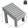 JONATHAN Y STL1004T Saru 11.8″ Traditional Classic Solid Acacia Wood Shower Shaving Foot Stool, Light Teak(Grey)